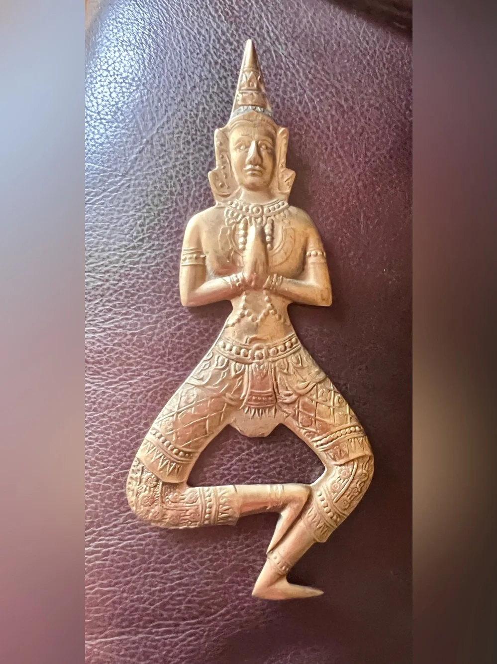 Vintage Thai Dancer Brass Bottle Opener MCM Siam Barware Thailand